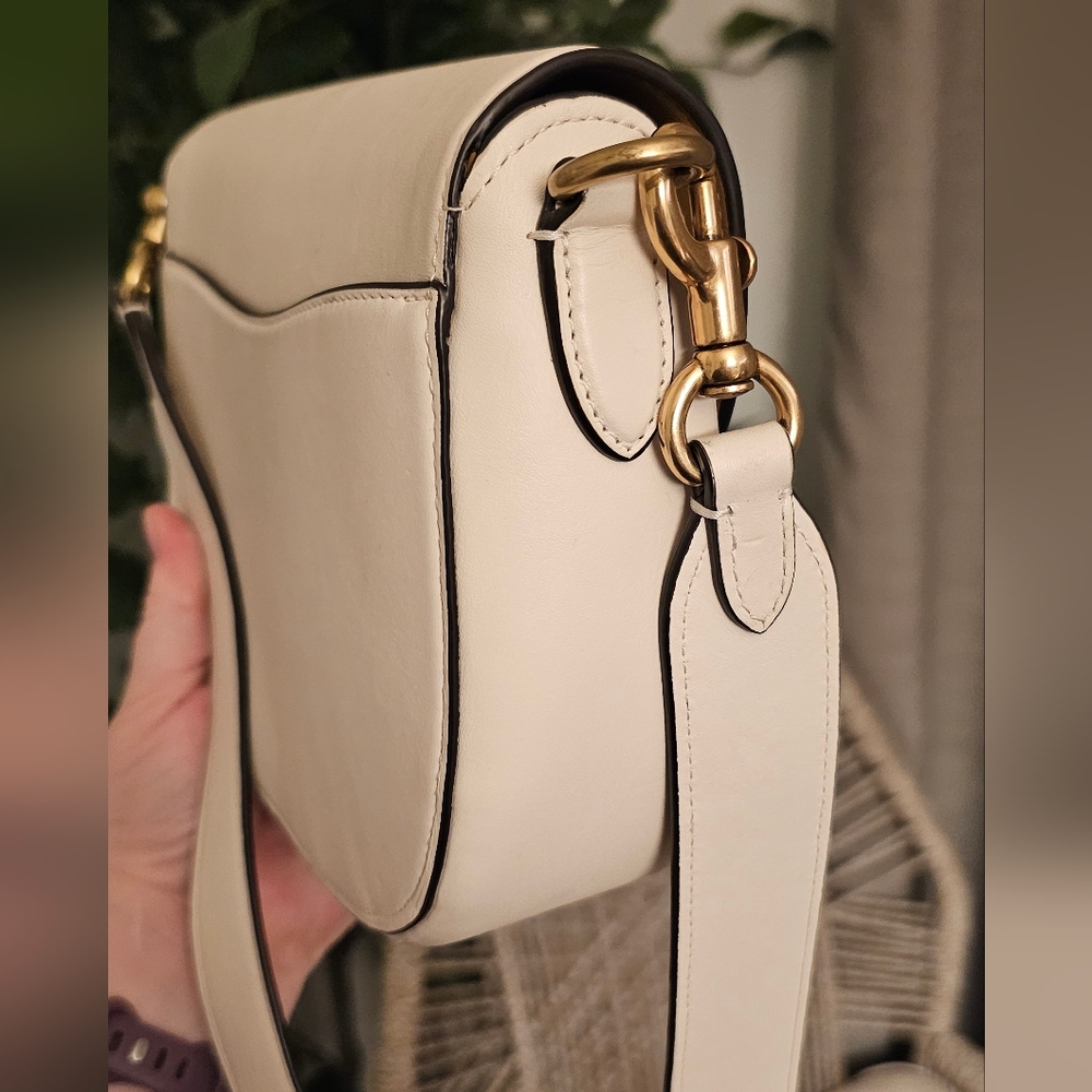 Coach Harley Crossbody Bag White with Gold Accents - Picture 6 of 10